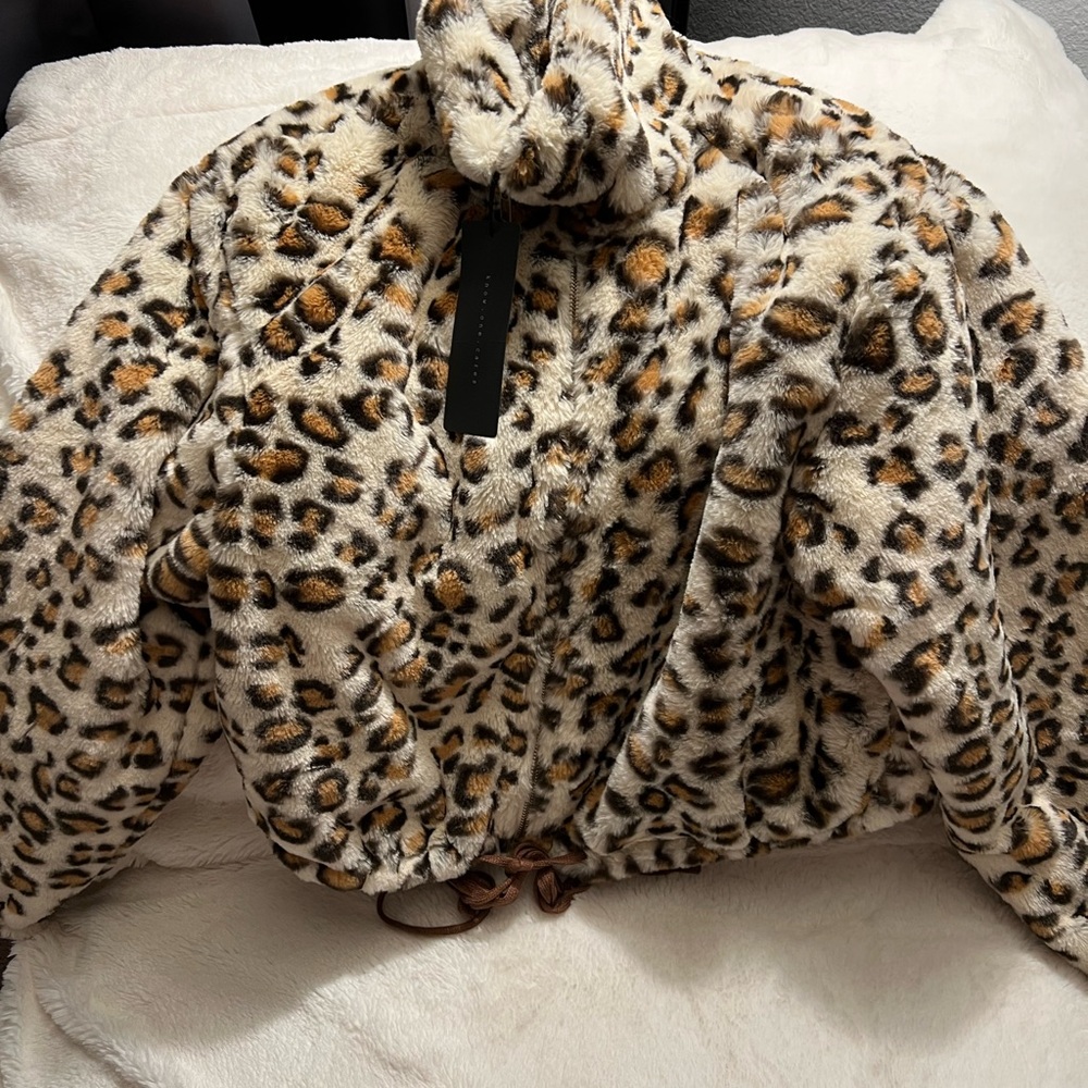 Pink Victoria's Secret Cream and Brown Teddy Jacket